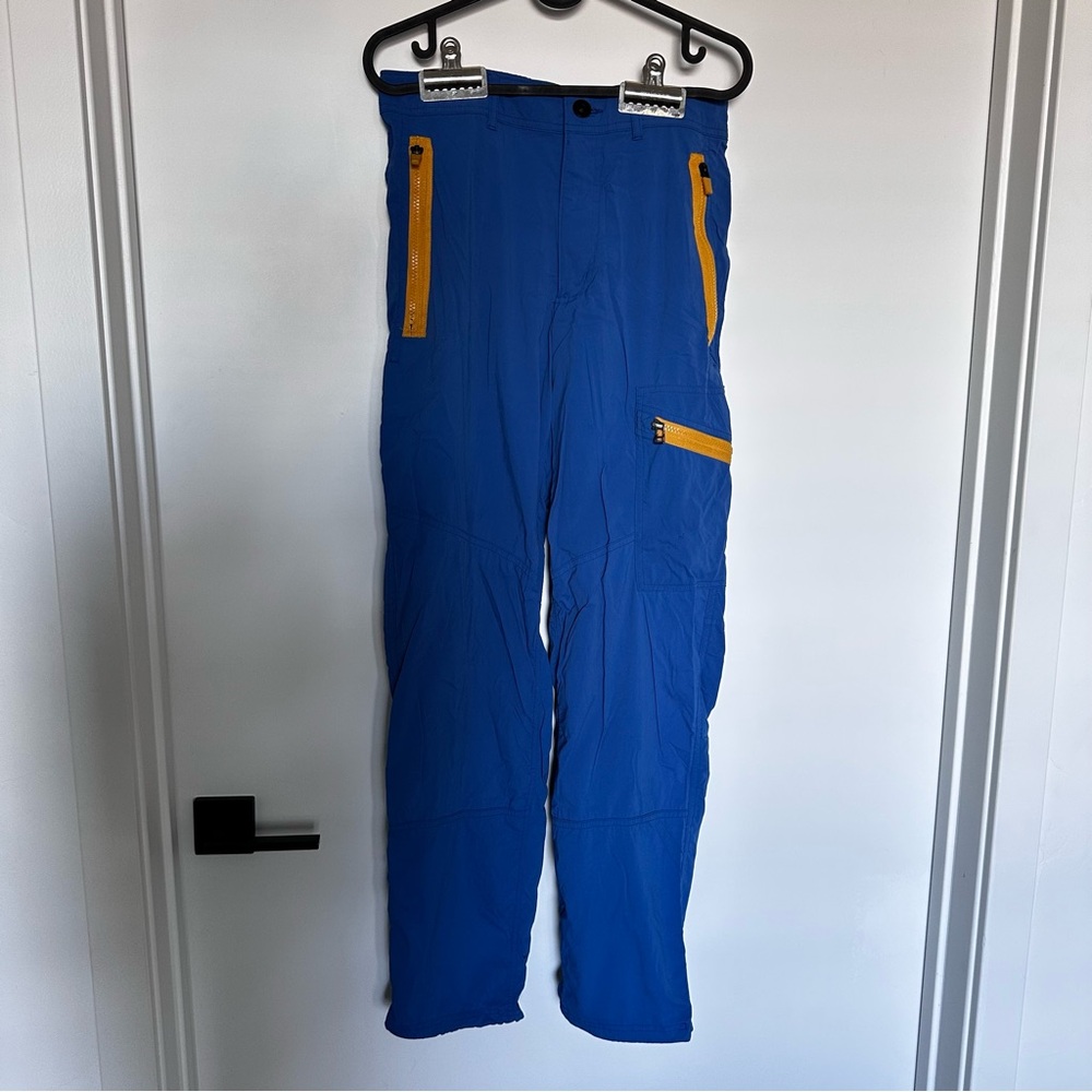REI Blue and Yellow Cargo Pants Relaxed Fit